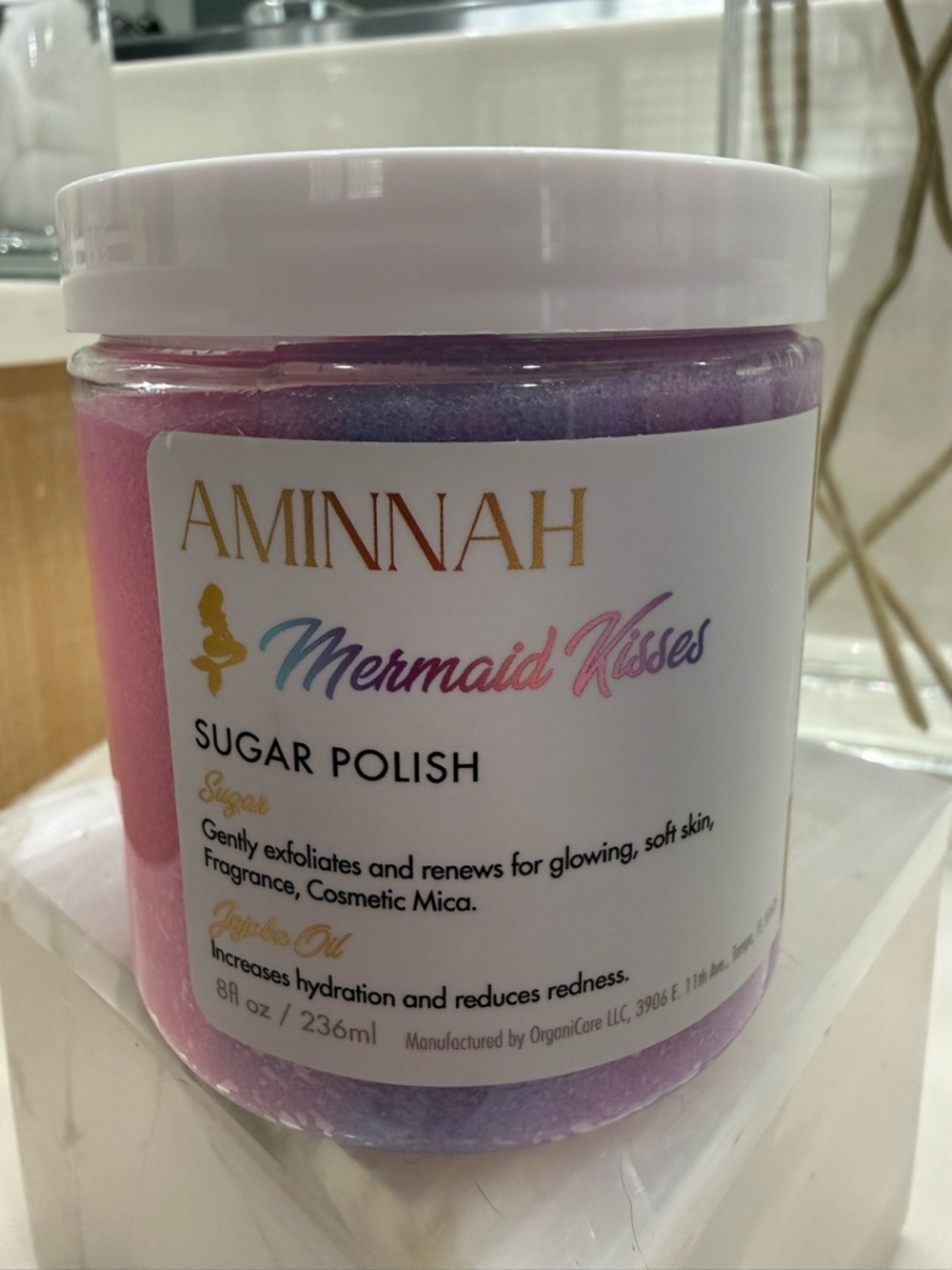 Aminnah Mermaid Kisses Sugar Polish - Pink & Purple Exfoliant